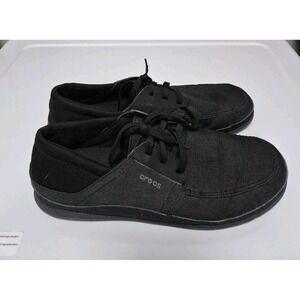 CROCS SANTA CRUZ PLAYA Lace Up Mens Shoes - Size US 13 M Minimalist Black